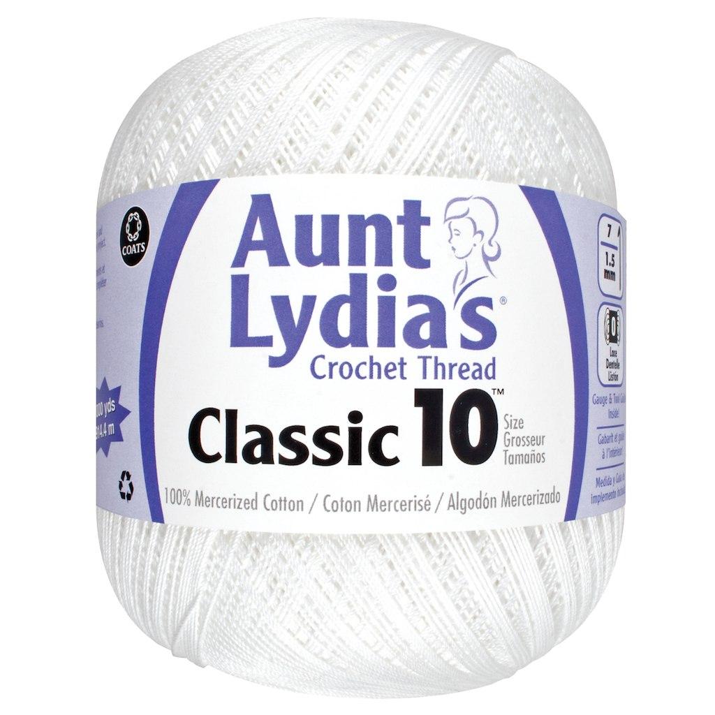 Aunt Lydia's Crochet Thread Classic 10, 200g - White